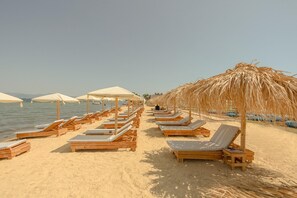 Private beach, beach bar