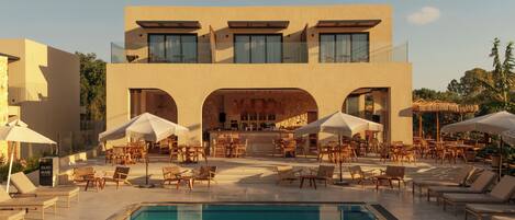 2 outdoor pools, open 7 AM to 7 PM, pool umbrellas, sun loungers