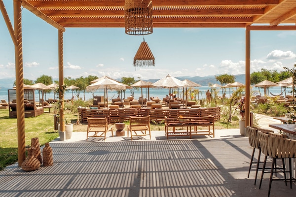 Private beach, beach bar