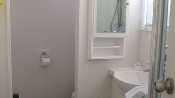 Shower, towels, soap