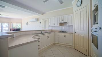 Microwave, oven, stovetop, dishwasher