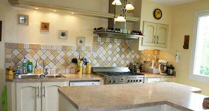 Villa avec belle vue sur le Mont Ventoux, à 2 km du centre de Bédoin.