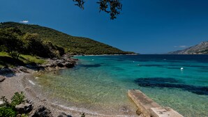 Beach nearby, sun loungers