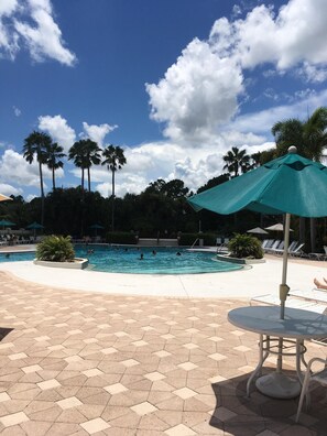 Outdoor pool, a heated pool - CASTLE PINES STUDIO SIDE B -PGA VILLAGE GOLF COMMUNITY (Port St Lucie)