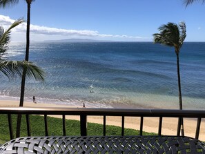 On the beach, beach towels
