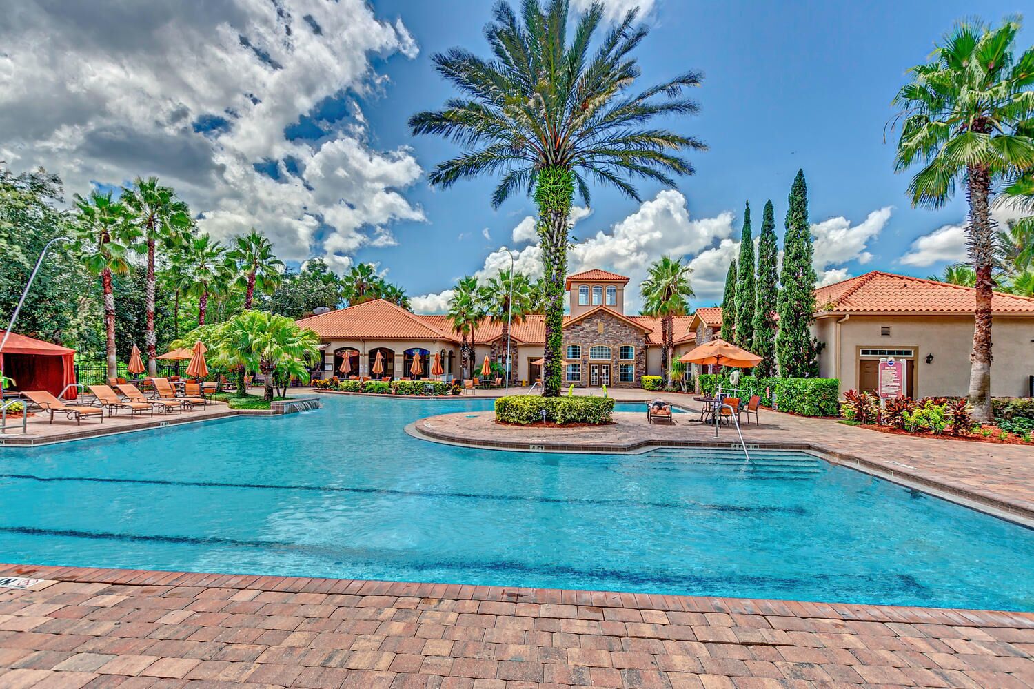 Heated resort pool