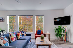 Smart TV, books, stereo