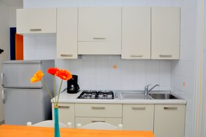 公寓式客房, 多张床 (TUCANO 003_1P_C2*) | 私人厨房 | 冰箱、炉灶、厨具/餐具