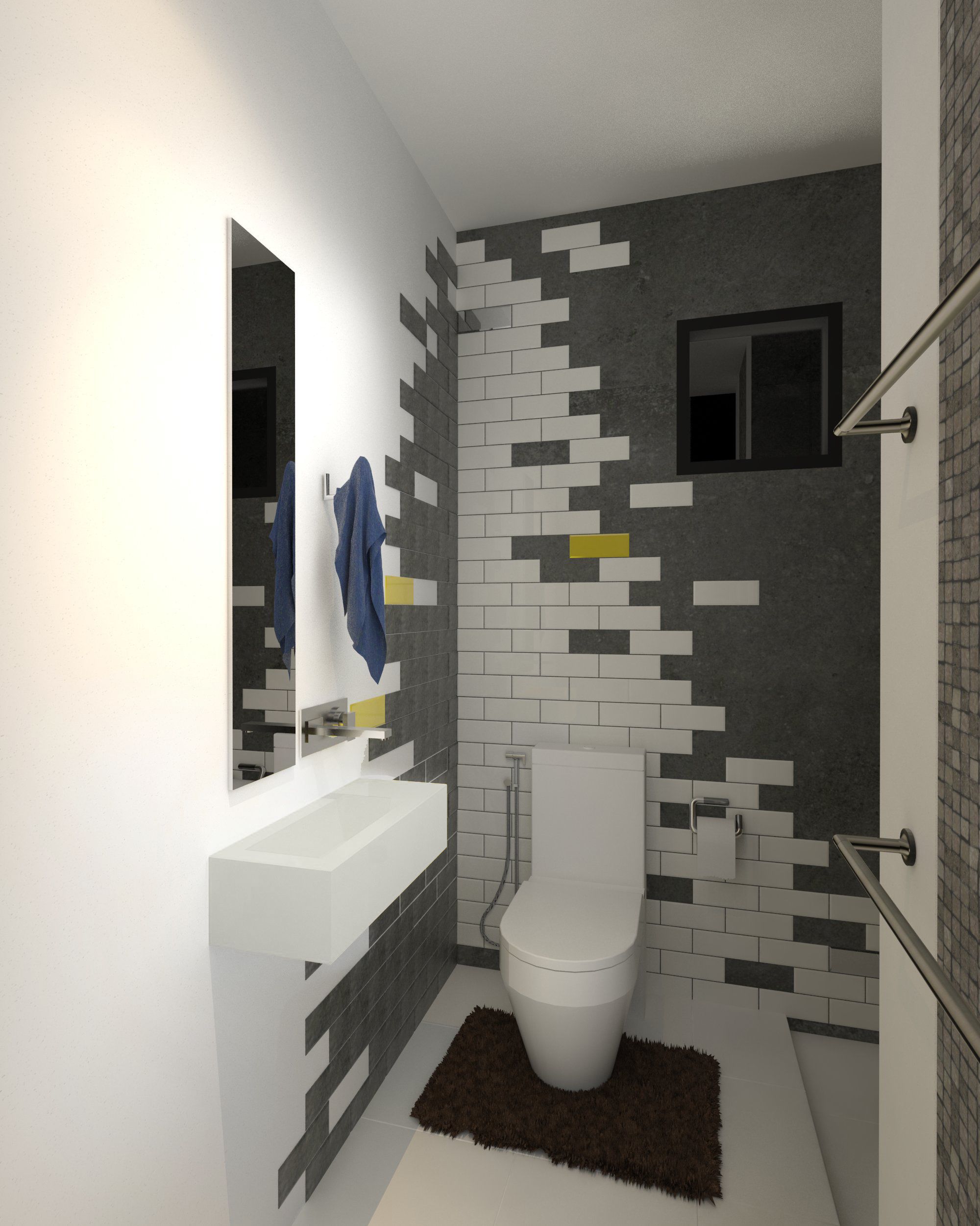 shower, free toiletries, bidet, towels