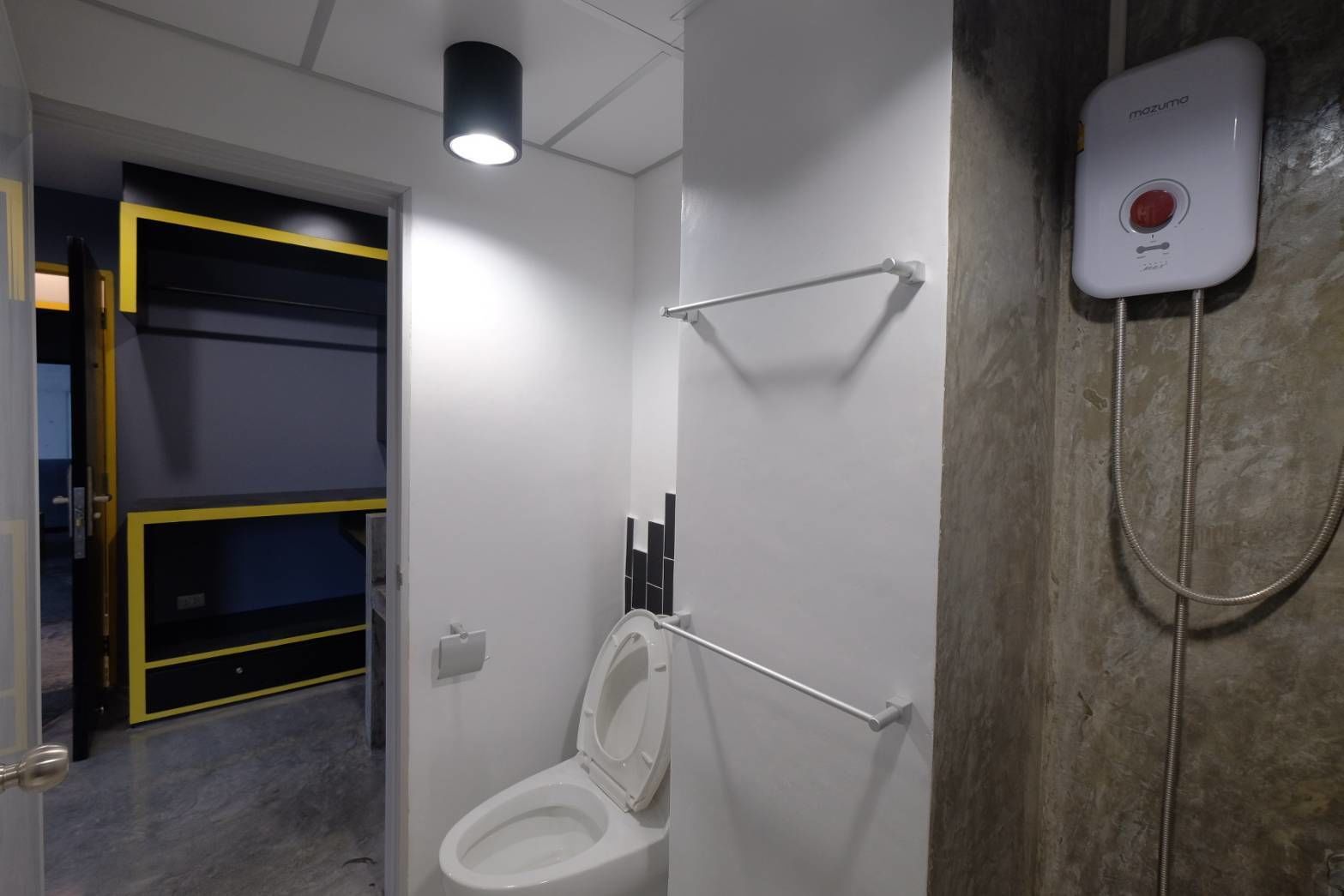 shower, free toiletries, bidet, towels