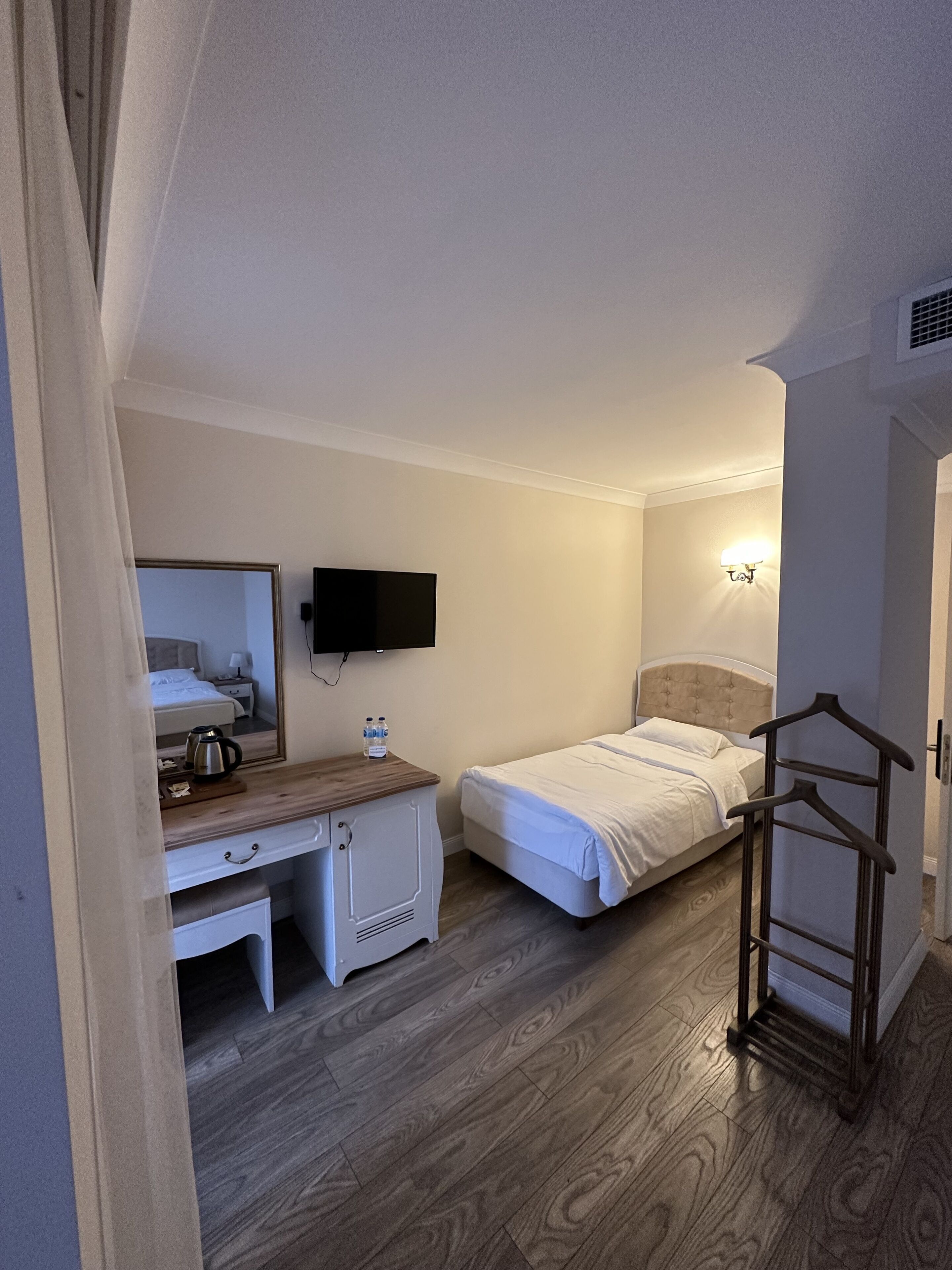 Premium bedding, minibar, desk, laptop workspace