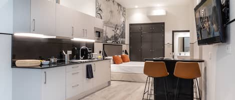 Deluxe loft, 2 eenpersoonsbedden | Lakens van Egyptisch katoen, luxe beddengoed, donzen dekbedden