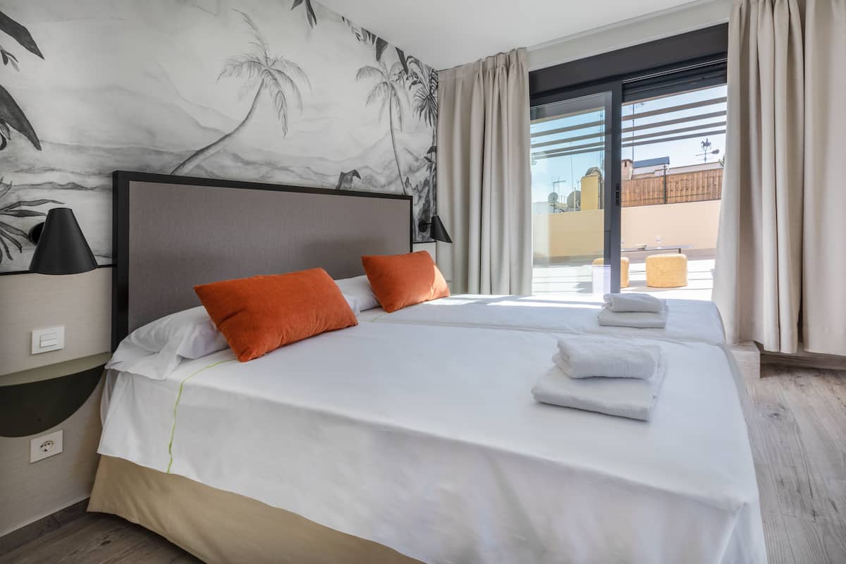 Appartement Deluxe, 1 chambre, terrasse | Literie de qualité, couette en duvet