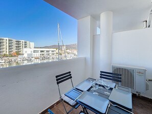 Outdoor dining - R. Marine II 231 - Piso con piscina, Roses (Rosas / Roses)