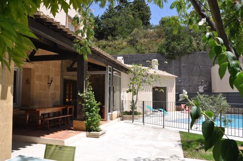 Character house with swimming pool