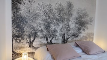 Premium bedding, individually decorated, individually furnished