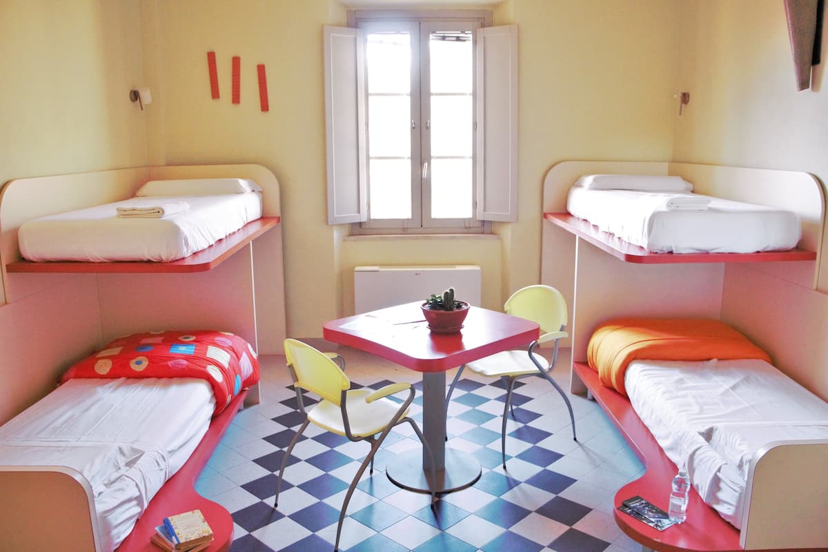 Comfort Quadruple Room, Shared Bathroom (Stibina) | Desk, free cribs/infant beds, rollaway beds, bed sheets