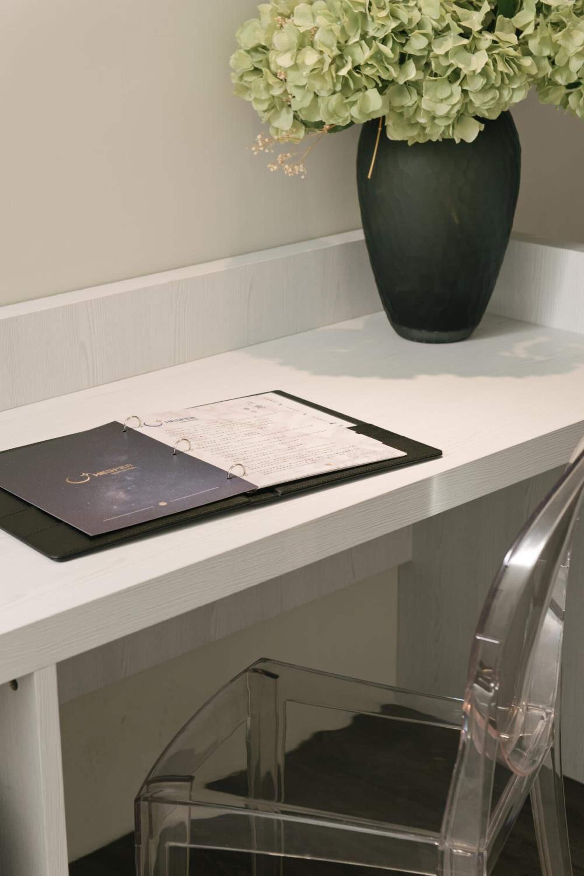 desk, blackout curtains, free wifi, bed sheets