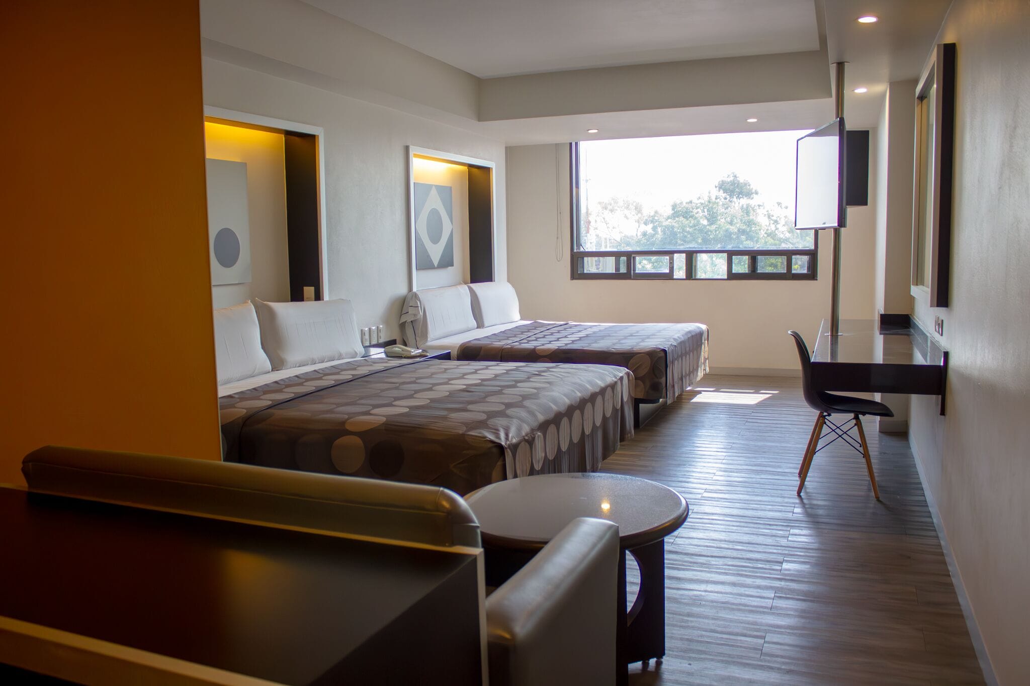 standard double room, multiple beds, non smoking | in-room safe, desk, soundproofing, free wifi