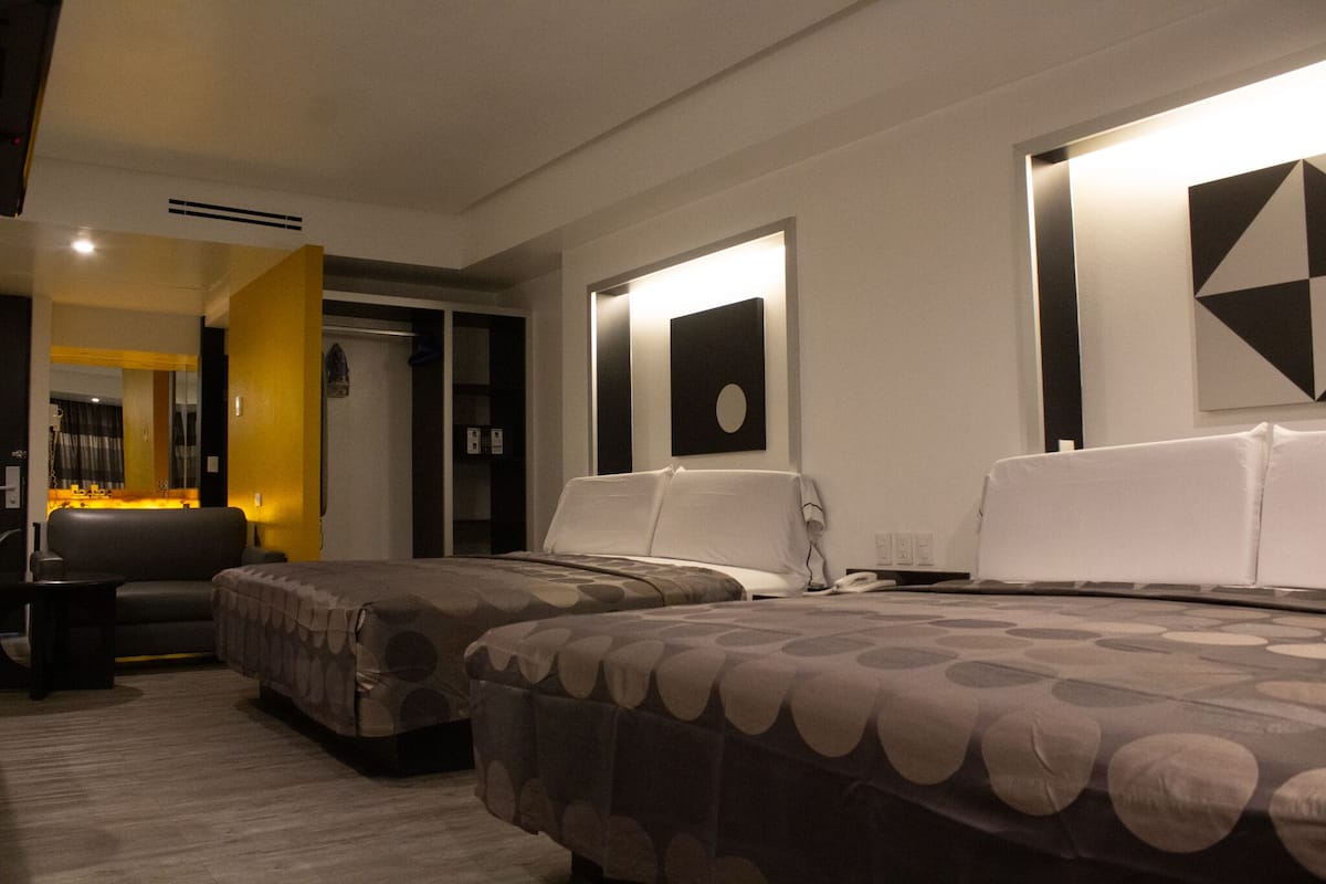 Standard Double Room, Multiple Beds, Non Smoking | In-room safe, desk, soundproofing, free WiFi