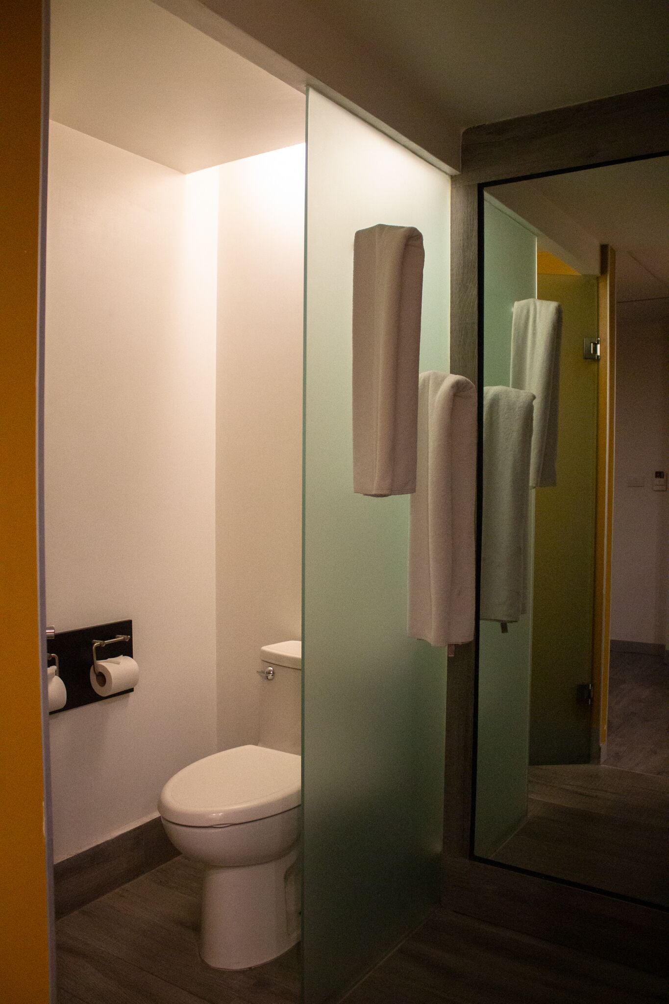 shower, rainfall showerhead, free toiletries, hair dryer