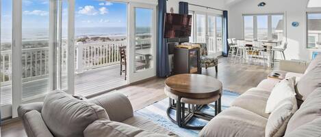 智能電視、壁爐、DVD 播放機、書籍