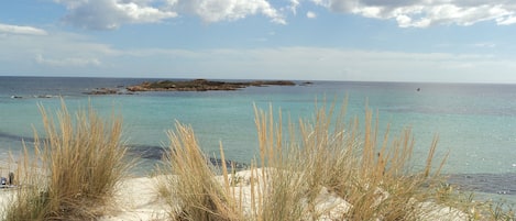 Vlak bij het strand