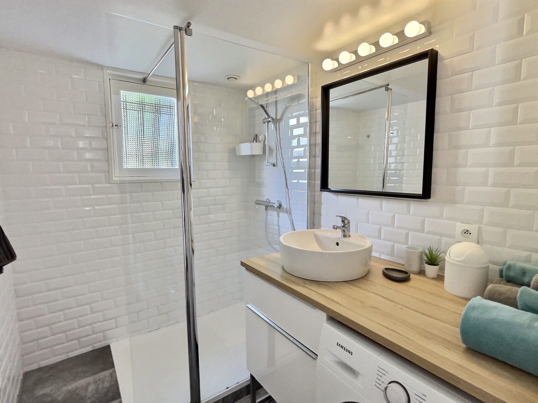 Shower, hair dryer
