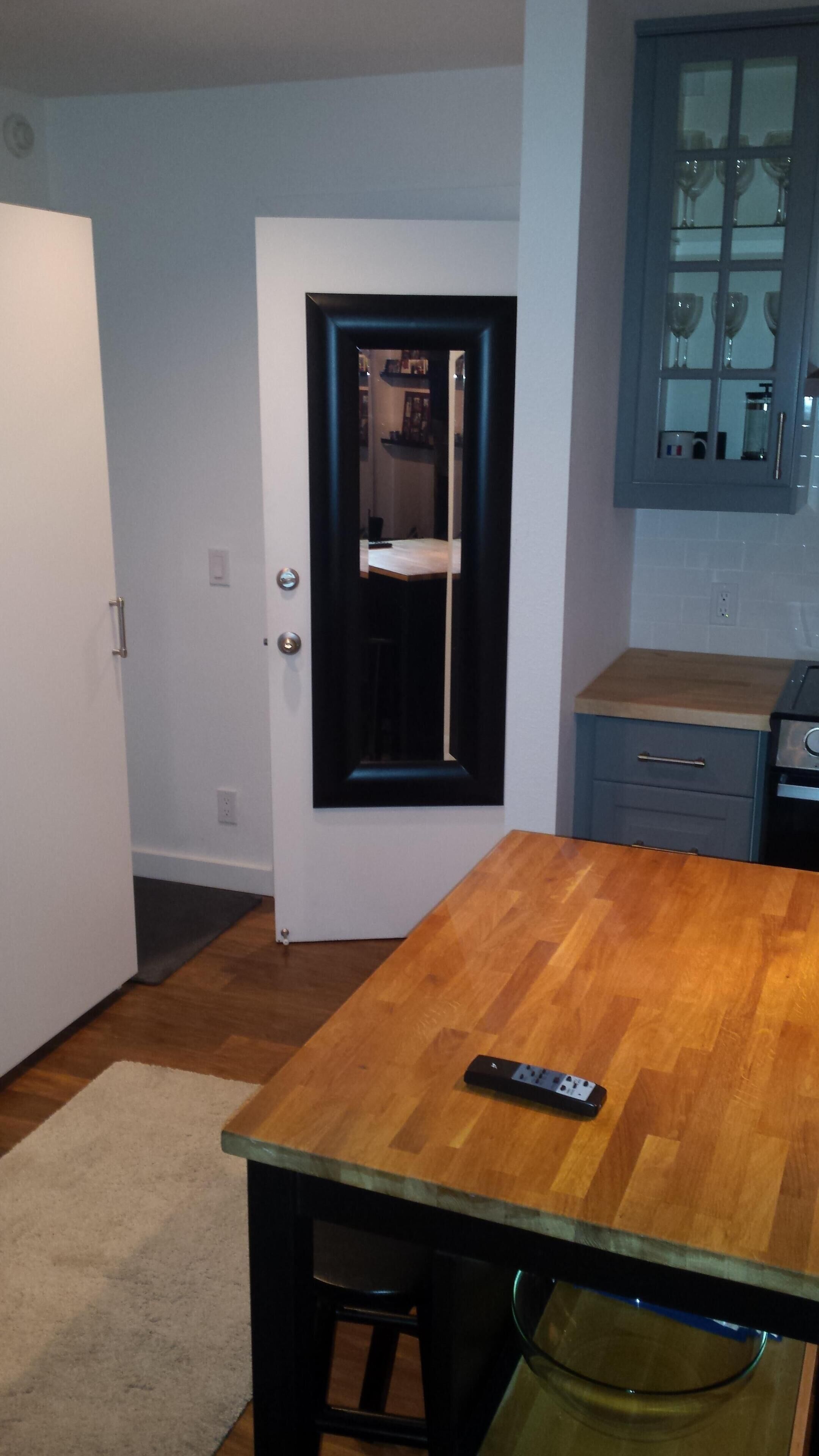 Front door and kitchen 

