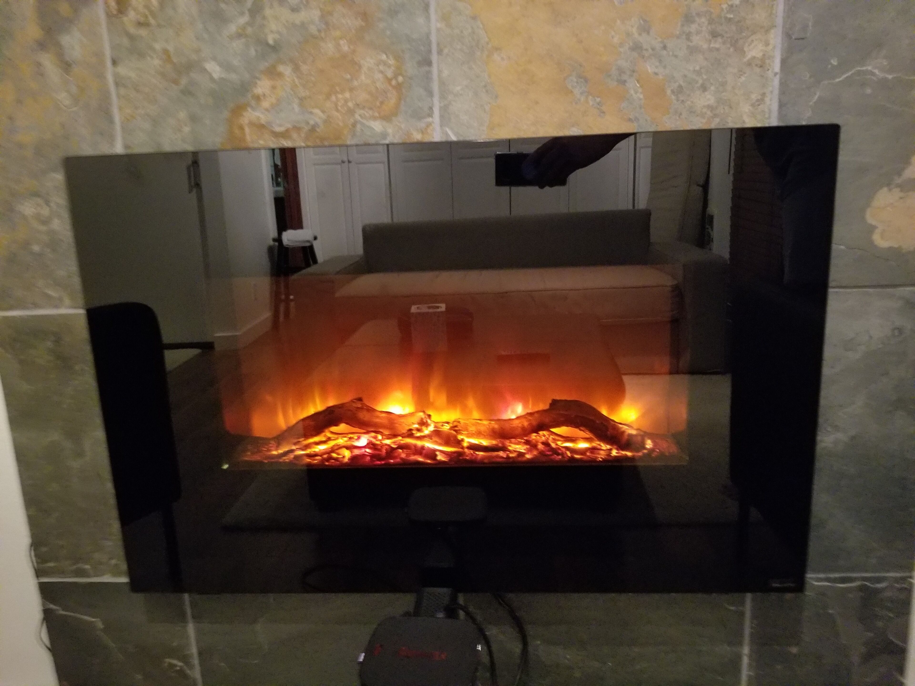 Faux fireplace
