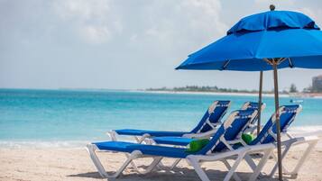 Beach nearby, white sand, free beach shuttle, sun-loungers