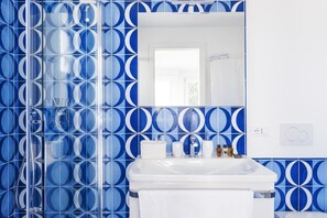 Double Room, Terrace | Bathroom | Shower, rainfall showerhead, free toiletries, hair dryer - La Divina Amalfi Coast (Praiano)