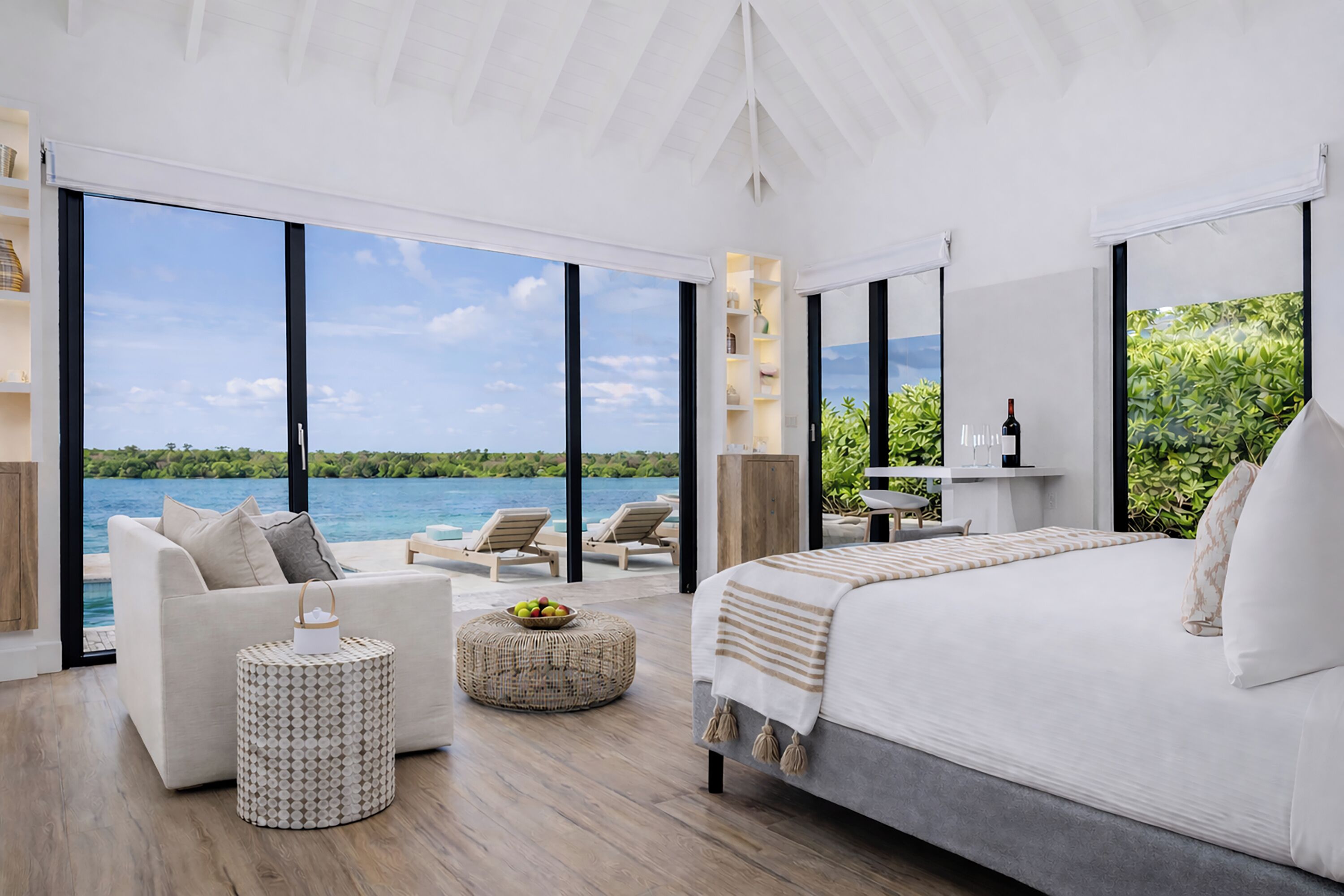 Bungalow, 1 King Bed with Sofa bed, Private Pool, Ocean View | Egyptian cotton sheets, premium bedding, down comforters, pillowtop beds