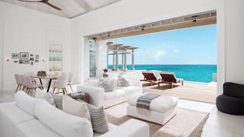 42-inch flat-screen TV with cable channels, TV