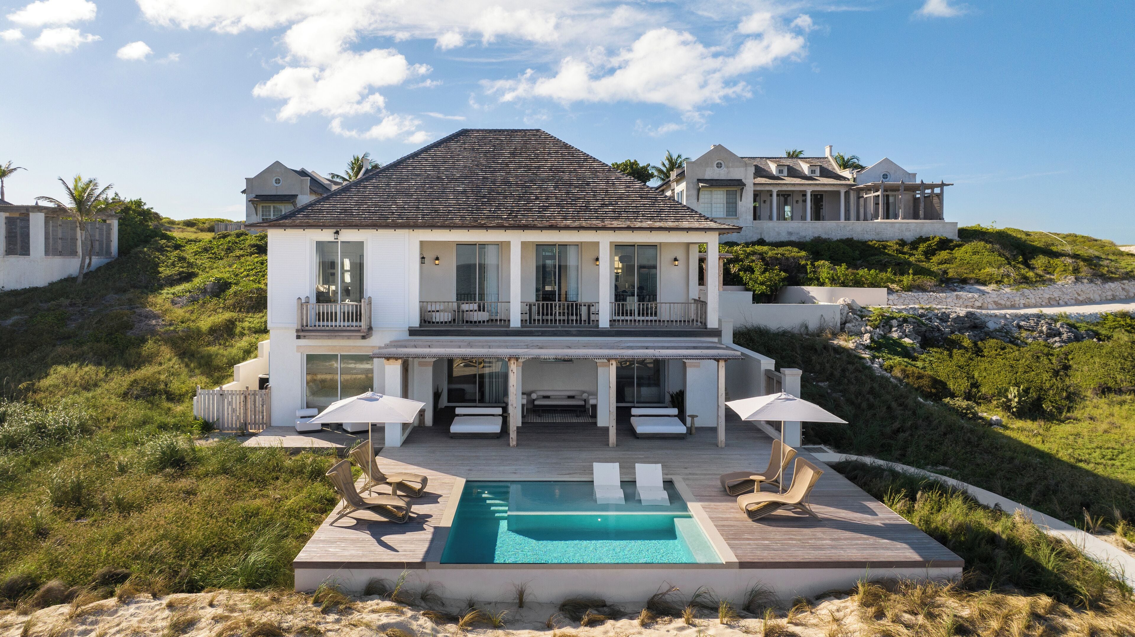 Luxury Villa, 4 Bedrooms, Private Pool, Beachfront (Olympus) | Egyptian cotton sheets, premium bedding, down comforters, pillowtop beds