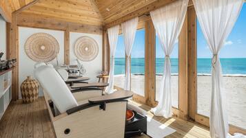 Body treatments, body wraps, body scrubs, facials, 2 treatment rooms