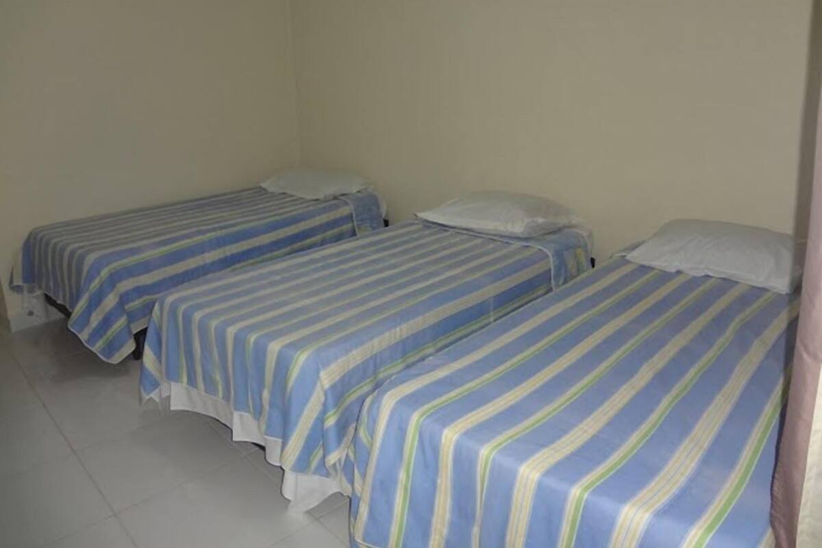 Blackout curtains, iron/ironing board, free WiFi, bed sheets