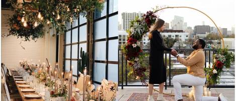 Aussenbereich für Bankette