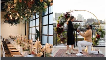 Outdoor banquet area