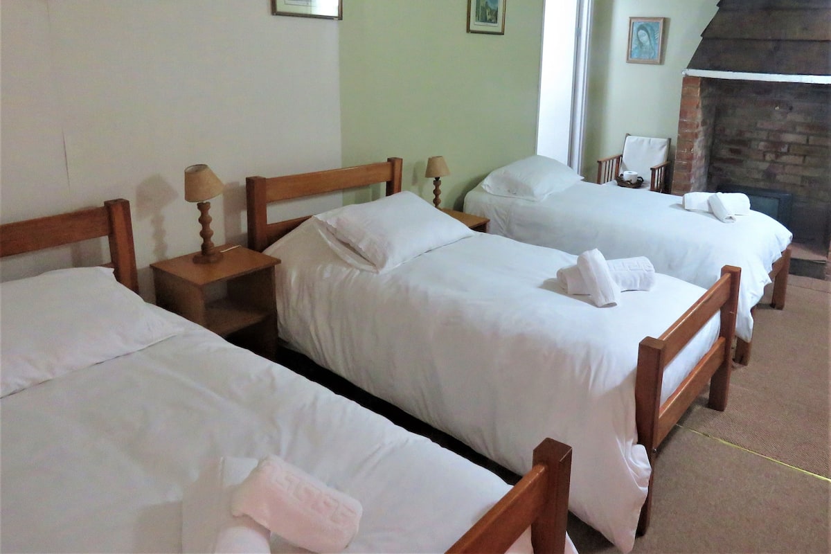 Kamar Triple, 3 Tempat Tidur Twin, kamar mandi pribadi | Meja kerja, tirai kedap cahaya, kedap suara, dan setrika/meja setrika