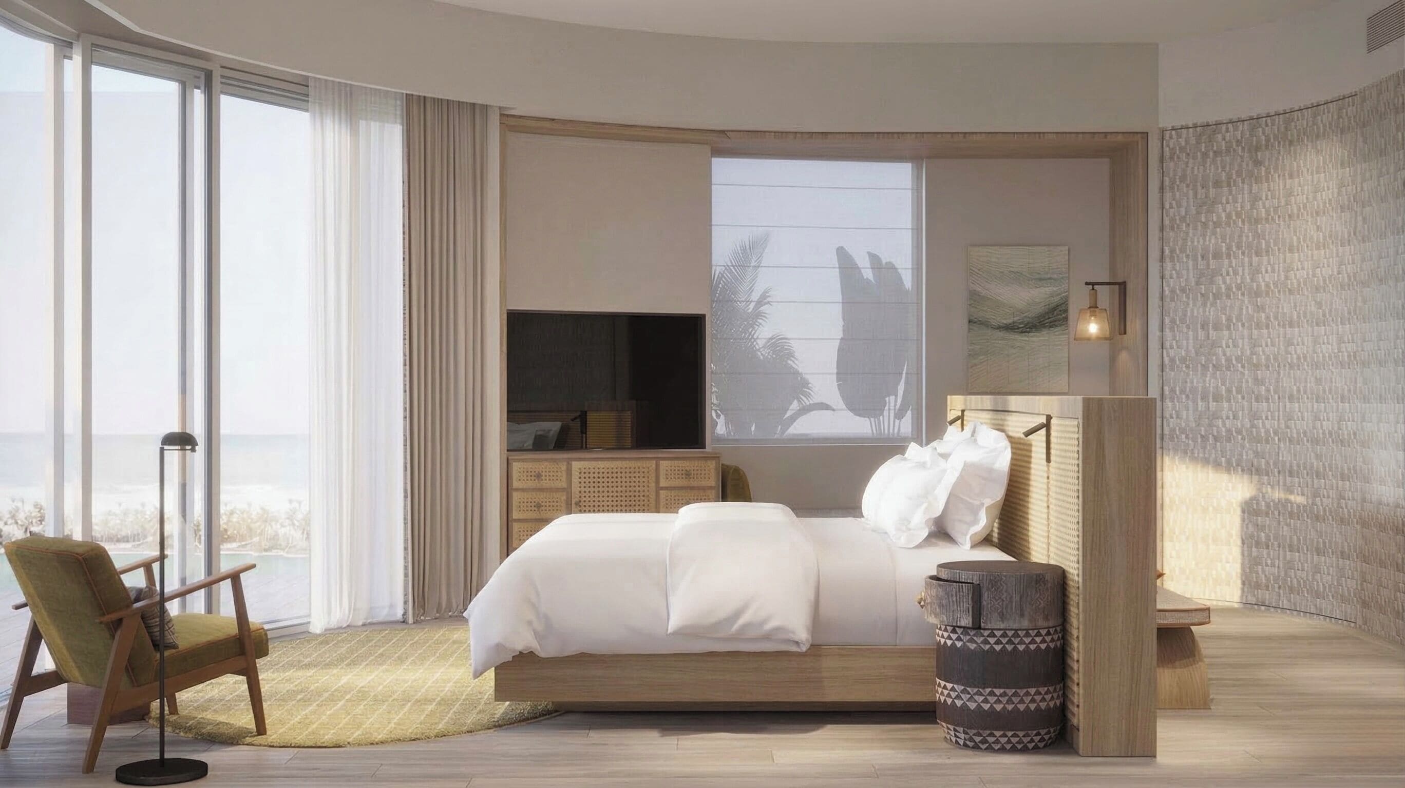 Two Bedroom Beach Residence with Pool | Literie de qualité supérieure, minibar, coffres-forts dans les chambres
