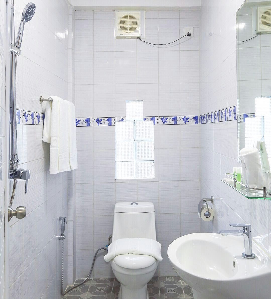 free toiletries, hair dryer, slippers, towels