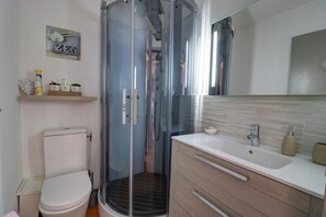 Shower, hair dryer