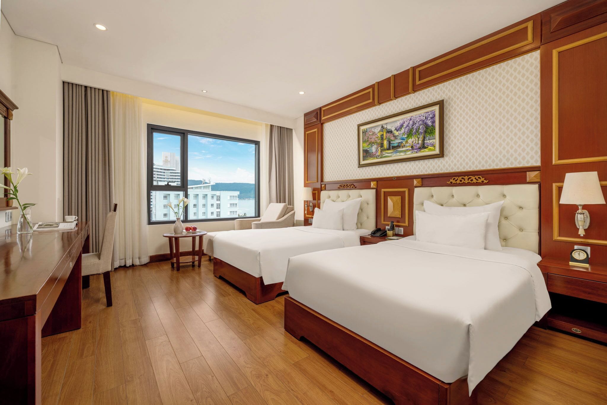 Deluxe Twin kamer, gedeeltelijk uitzicht op oceaan | Uitzicht vanuit de kamer