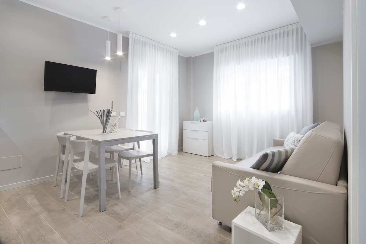 Classic Apartment, 1 Bedroom, Accessible, Terrace | Living room | Flat-screen TV