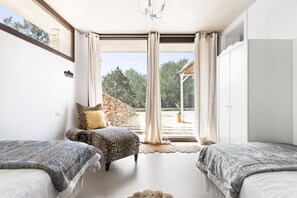 Premium bedding, pillow-top beds, desk, blackout curtains