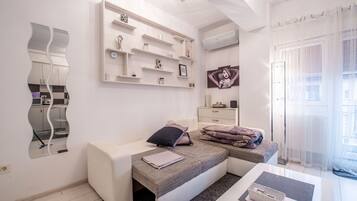 Deluxe studio | Lakens van Egyptisch katoen, luxe beddengoed, individueel gedecoreerd
