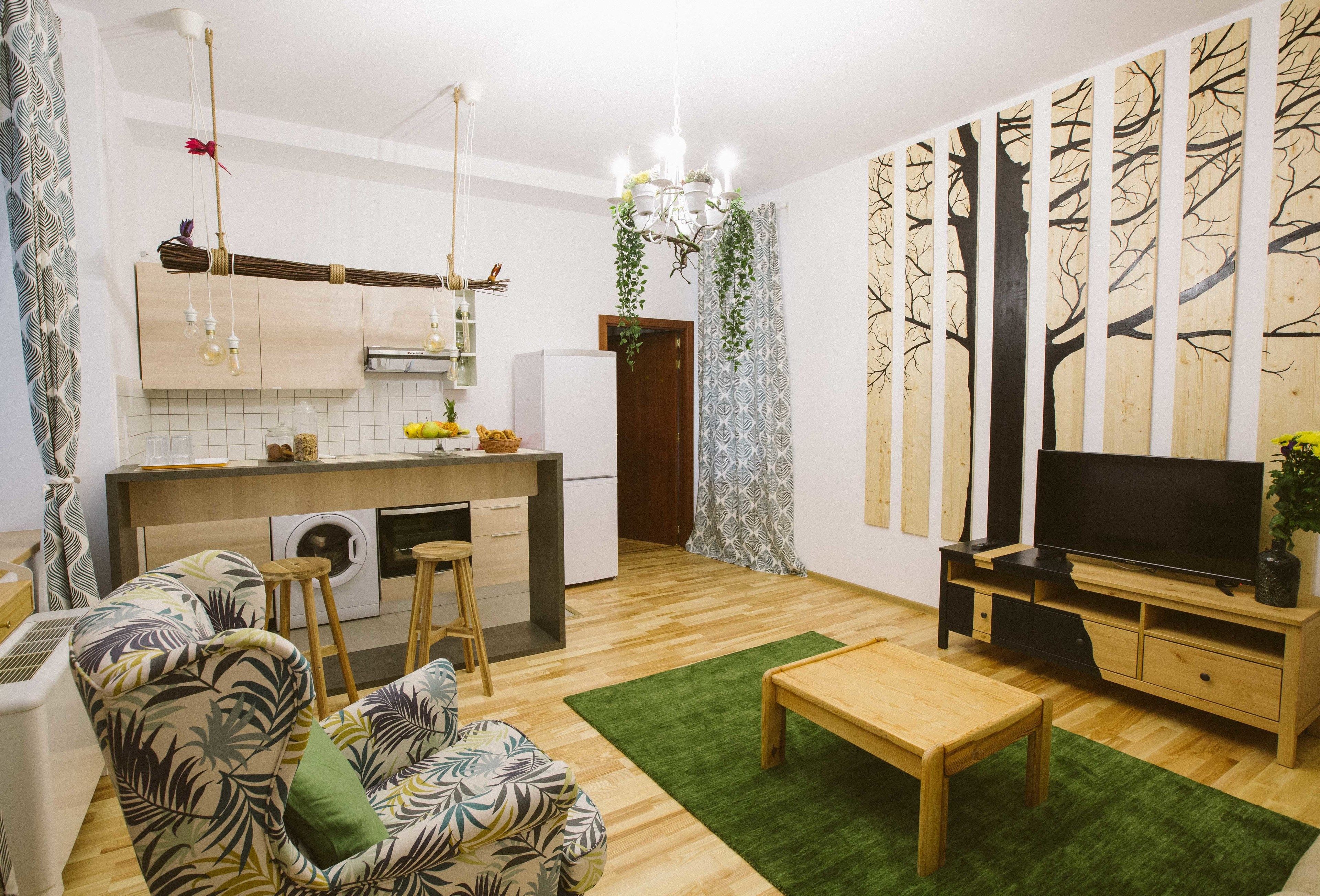 高級開放式客房, 1 間臥室 | 起居區 | 30-吋 LCD 液晶電 視、有線頻道、電視、壁爐