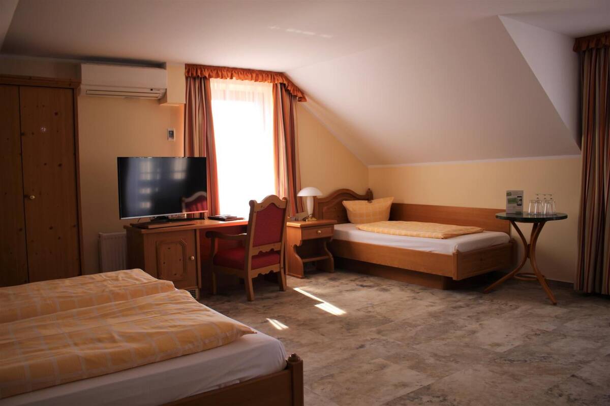 Blackout curtains, iron/ironing board (on request), free WiFi