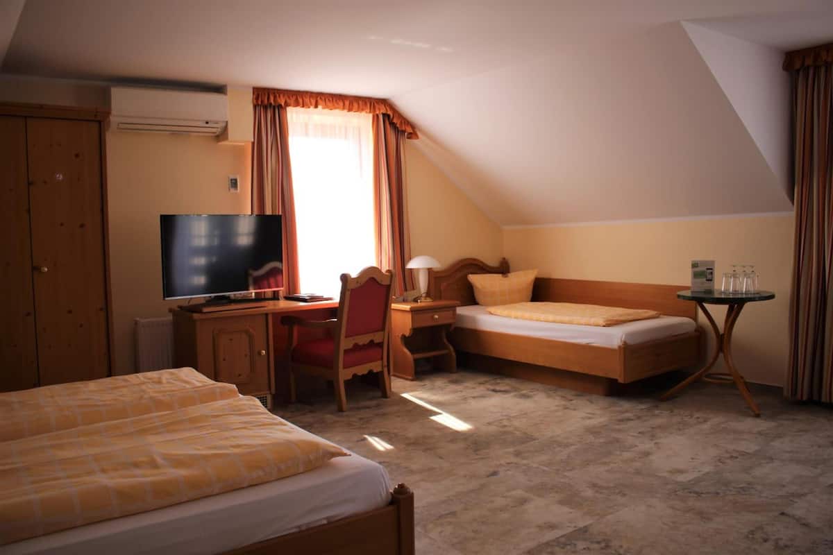 Blackout curtains, iron/ironing board, free WiFi, bed sheets